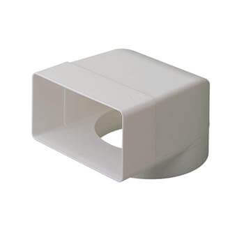 Monsoon Rectangular Ventilation Duct Elbow With 100mm Socket - 110mm x 54mm