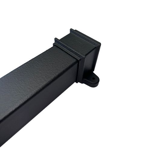 FloPlast Cast Iron Effect Square Downpipe Socketed With Ears - 65mm x 2.5mtr