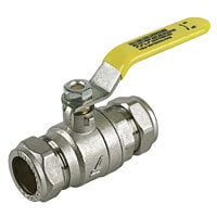 Ball Valve Lever - 22mm Yellow