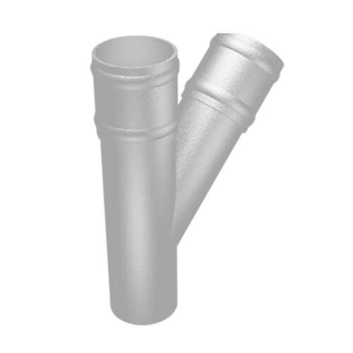Arp Cast Aluminium Round Downpipe Branch - 112 Degree X 76Mm Ppc