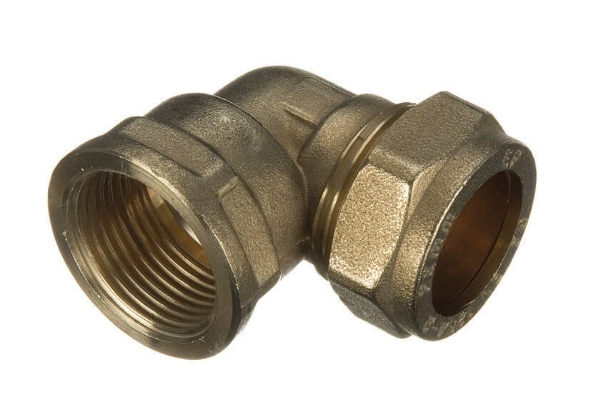 Compression Female Iron Adaptor Bent - 15mm x 1/2andquot;