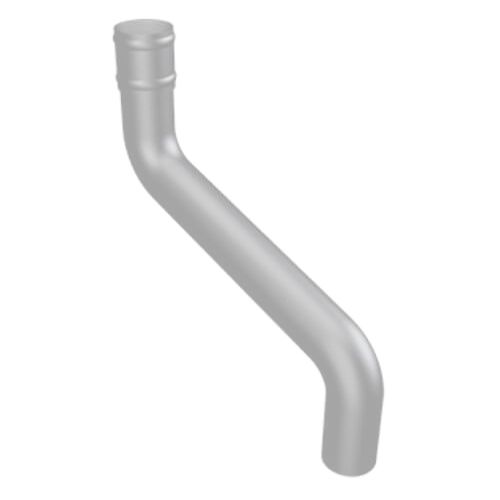 Cast Aluminium Round Downpipe 2 Part Swan Neck - 400mm x 63mm PPC