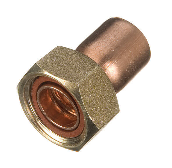 Endfeed Tap Connector Straight - 15mm x 1/2andquot;