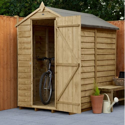 Forest Garden Apex Overlap Shed - No Window - 6and#039; x 4and#039;