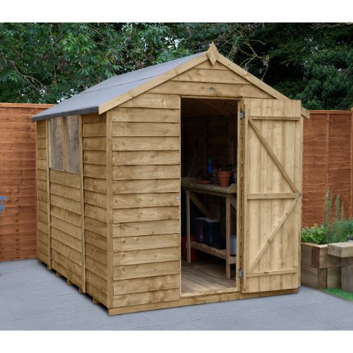 Forest Garden Apex Overlap Shed - 8and#039; x 6and#039;