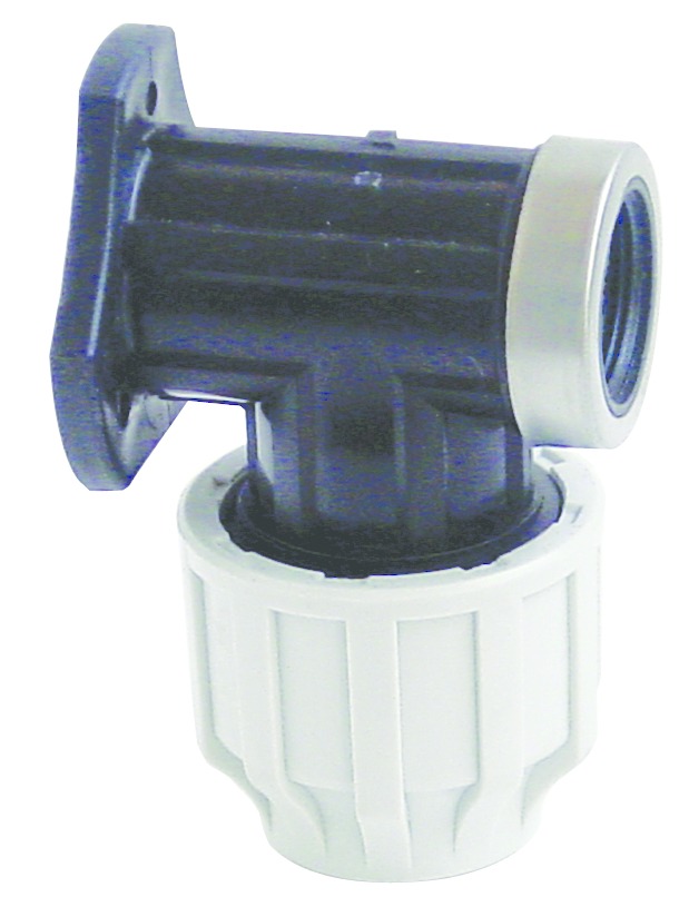 MDPE Wall Plate Elbow - 25mm x 3/4andquot;