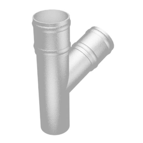 Cast Aluminium Round Downpipe Branch - 92 Degree x 63mm PPC