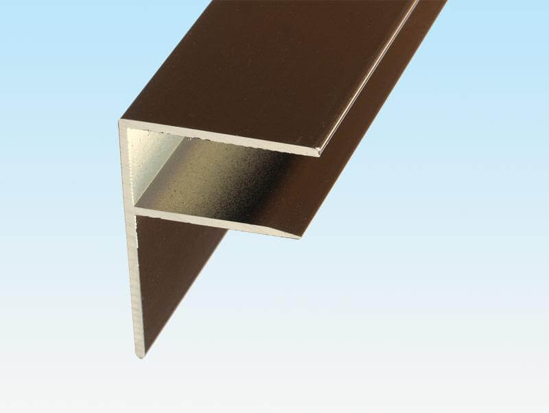 PolyX Aluminium F Section - 25mm x 4mtr Brown