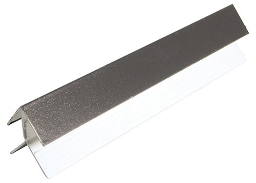FloPlast Shiplap Cladding External Corner - 5mtr Anthracite Grey Woodgrain