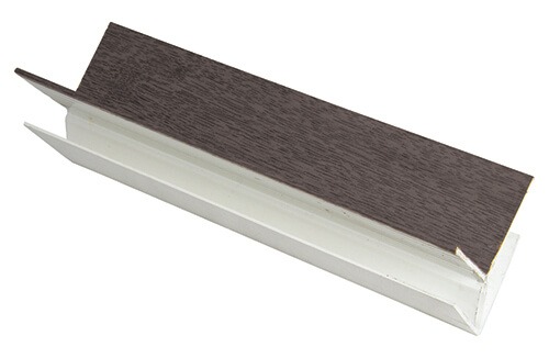 FloPlast Shiplap Cladding Internal Corner - 5mtr Anthracite Grey Woodgrain