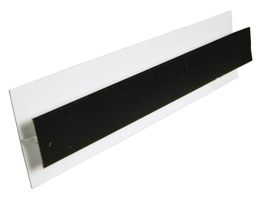 FloPlast Shiplap Cladding Centre Joint Trim - 5mtr Black Ash Woodgrain