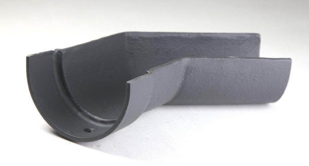 Cast Iron Deep Half Round Gutter Right Hand Angle - 135 Degree x 125mm Primed