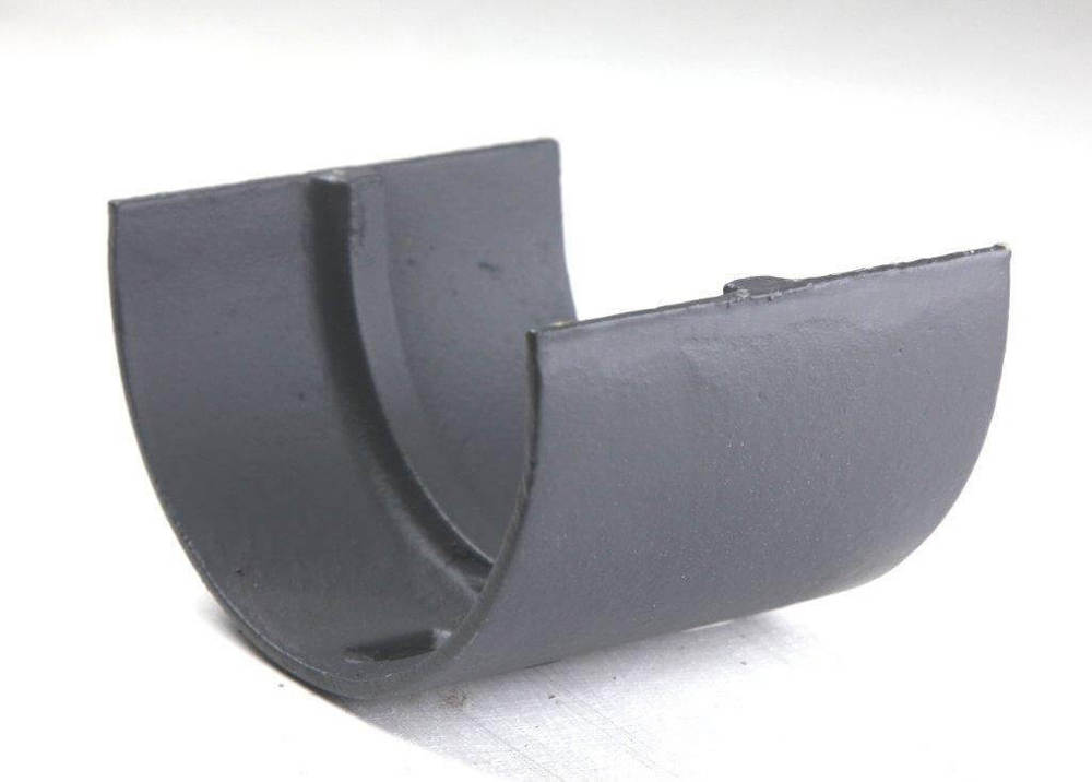 Cast Iron Deep Half Round Gutter Union - 125mm Primed