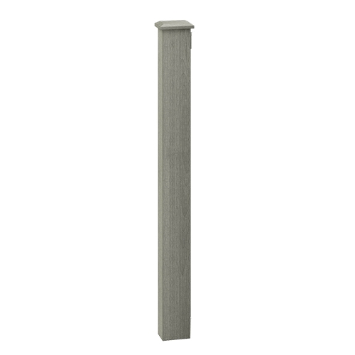Composite Balustrade Frame Mount Newel andamp; Cap Kit - 1100mm Graphite