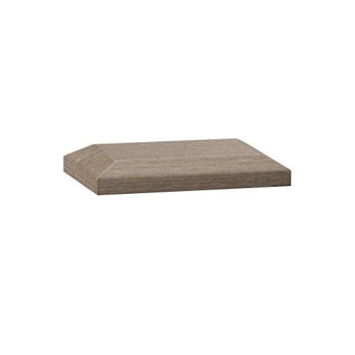 Composite Balustrade Post Cap Square andamp; Bevelled - 115mm x 50mm Walnut