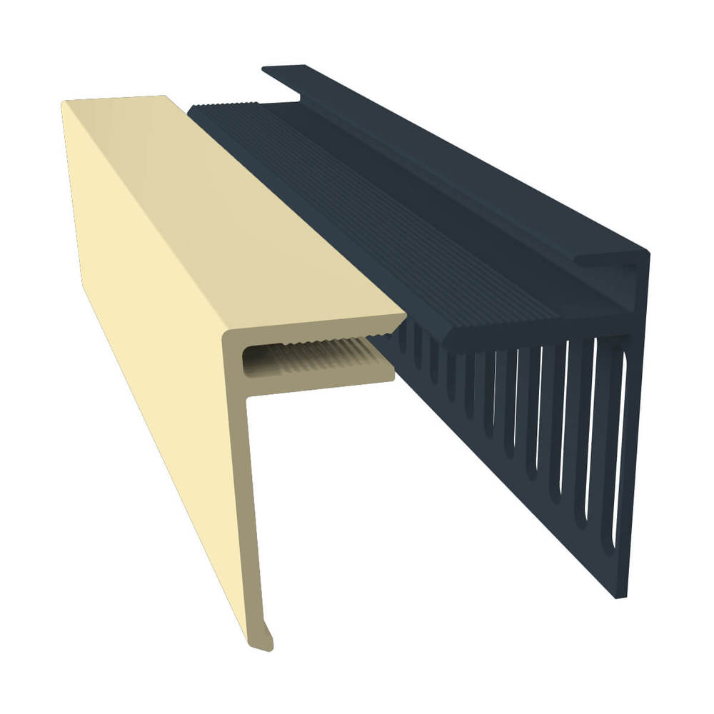 Weatherboard Cladding Vented Top Edge Closer Trim - 25mm Sand