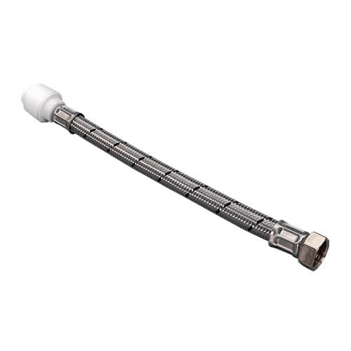 FloPlast Flofit+ Push Fit Flexi Hose with Tap Connector - 15mm x 3/4andquot; x 300mm