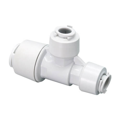 FloPlast Flofit+ Push Fit Reducing Tee - 15mm x 10mm x 10mm - Pack of 5