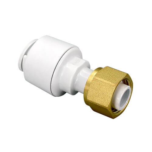 FloPlast Flofit+ Push Fit Tap Connector - 15mm x 1/2andquot; - Pack of 5