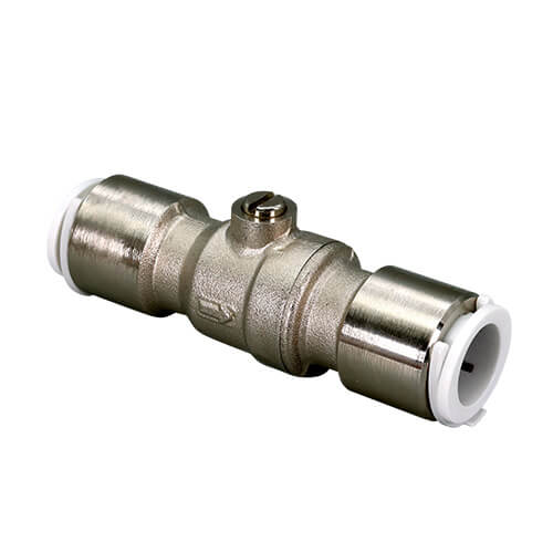 FloPlast Flofit+ Push Fit Chrome ISO Valve - 15mm x 15mm