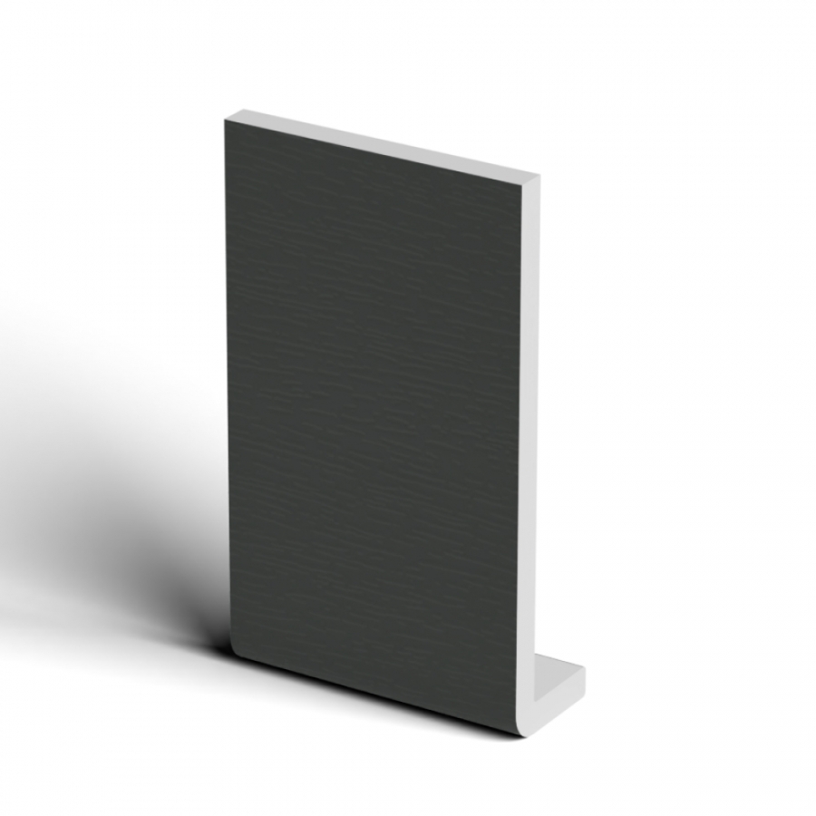 Freefoam Anthracite/Grey 175Mm Woodgrain Fascia Capping Board - 10Mm X 5Mtr