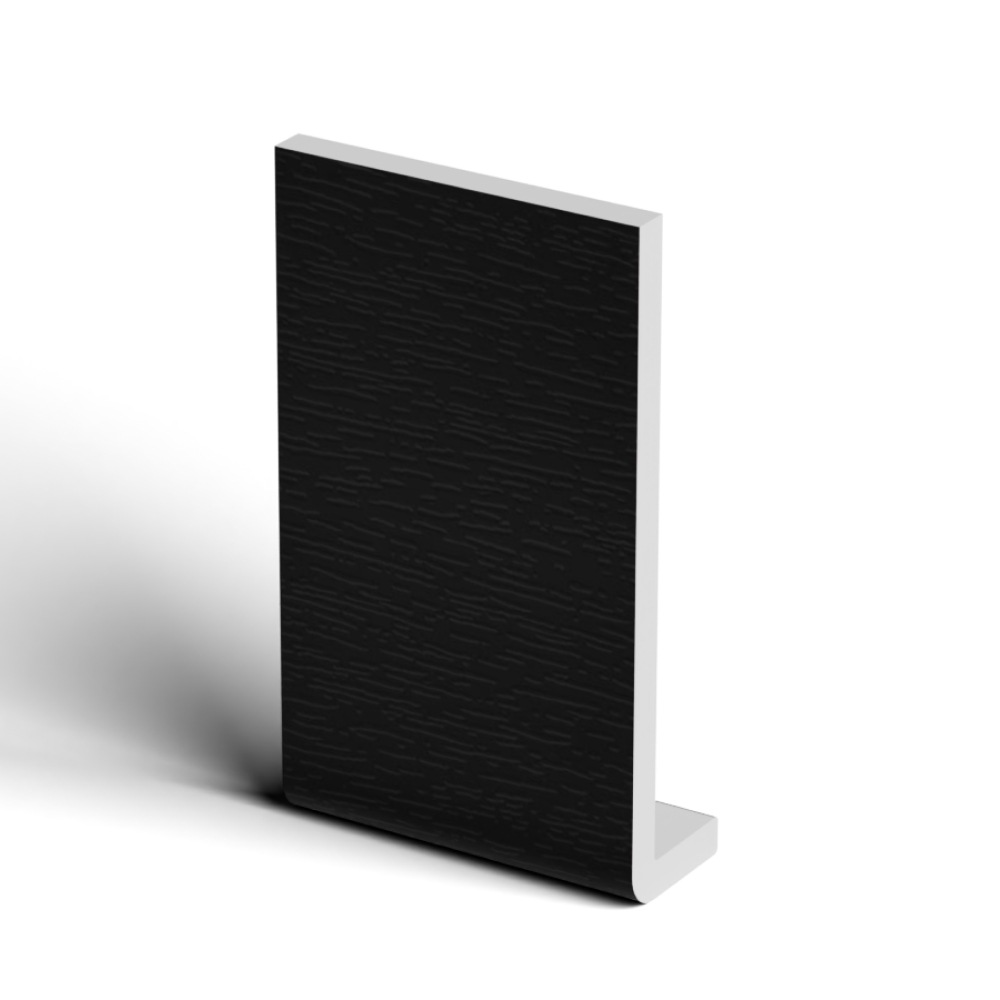 175mm Black Ash Woodgrain Fascia Capping Board - 10mm x 5mtr