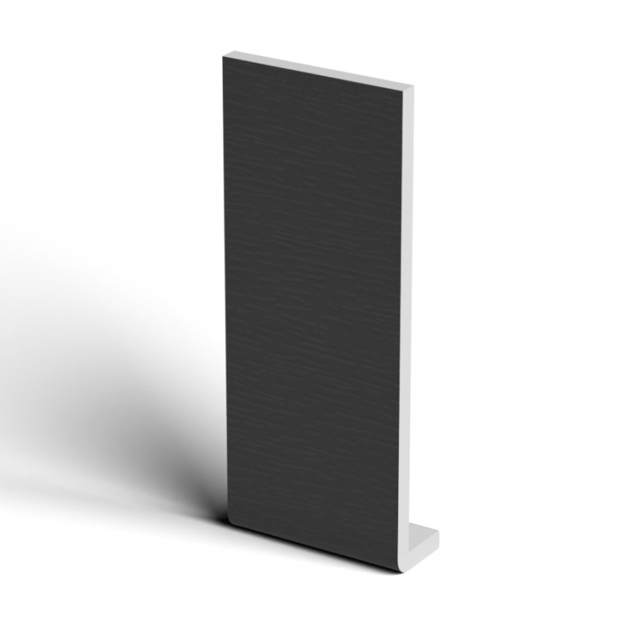 Freefoam Anthracite/Grey 250Mm Woodgrain Fascia Capping Board - 10Mm X 5Mtr