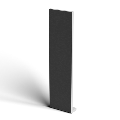 Freefoam Anthracite/Grey 400Mm Woodgrain Fascia Capping Box End Board - 10Mm X 1.25Mtr