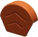 Dry Verge Ridge Cap Round - Terracota
