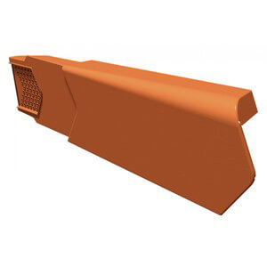 Dry Verge Unit Left Hand - Terracotta