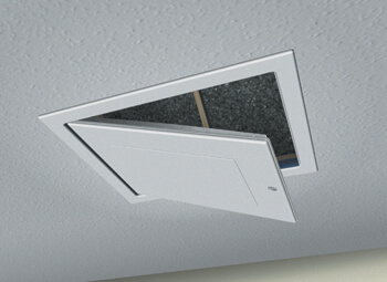 Loft Access Door Drop Down - 562mm x 726mm White Textured Finish