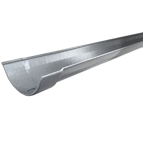 Cast Iron Beaded Half Round Gutter - 115mm x 1829mm Primed