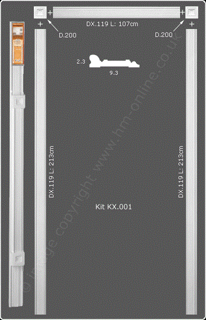 Door Kit Axxent Collection - 2130mm x 1070mm White