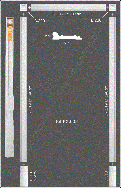 Door Kit Axxent Collection - 1900mm x 1070mm White