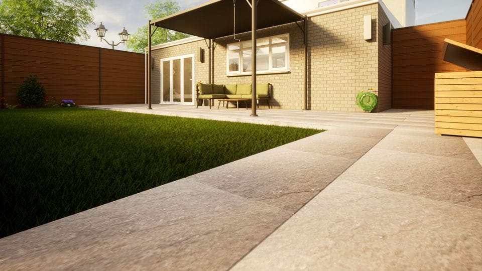 Pbsl Group Grey Limestone Paving - 900Mm X 600Mm X 25Mm Graphite