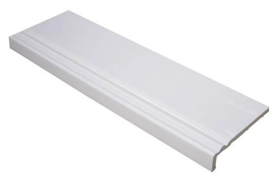 200mm White Ogee Fascia Capping Board - 9mm x 5mtr - Pack of 2