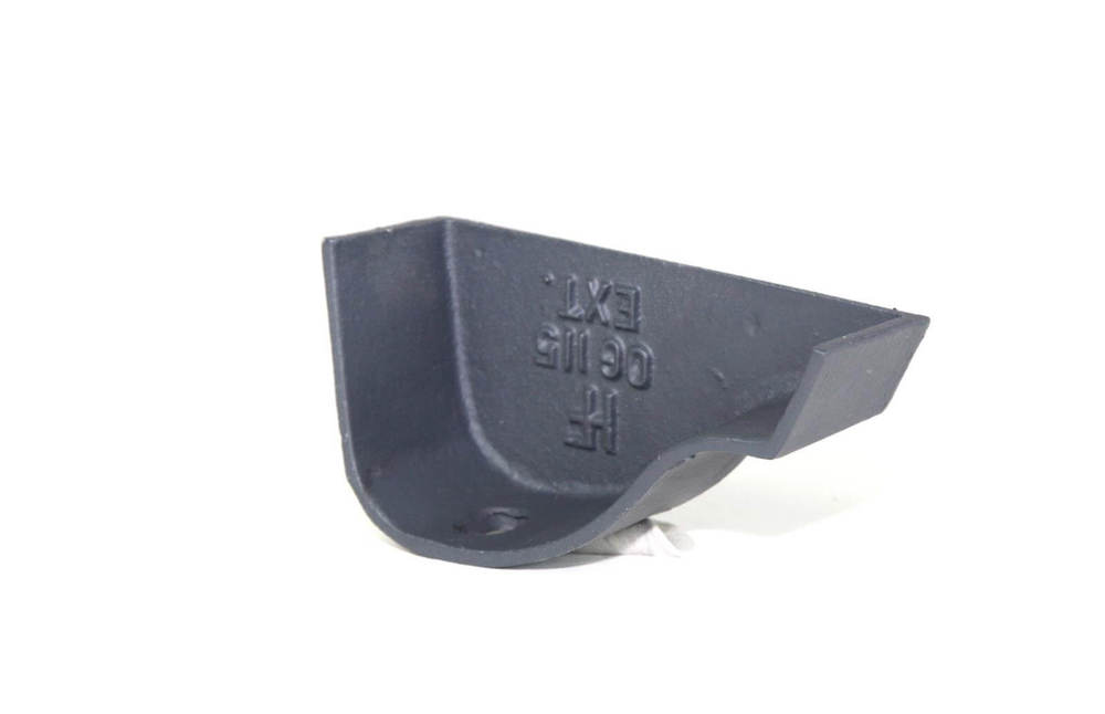 Cast Iron Ogee Gutter Right Hand External Stopend - 100mm Primed