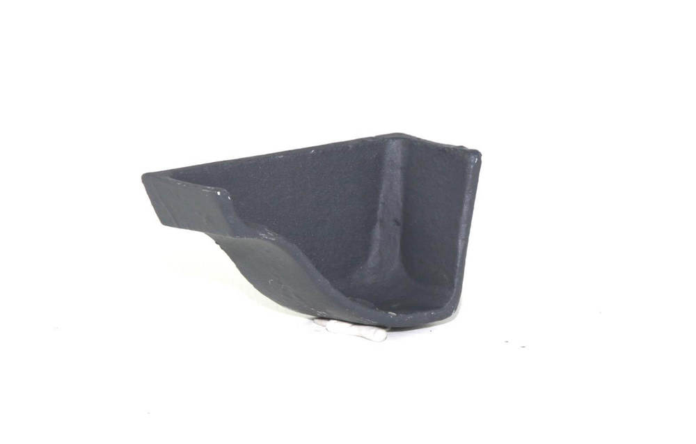 Cast Iron Ogee Gutter Left Hand Internal Stopend - 115mm Primed