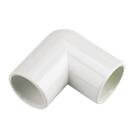 Floplast White Overflow Bend - 90 Degree X 21.5Mm