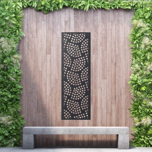 Aluminium Privacy Screen Eclipse - Wall Mounted - 1800mm x 600mm Black
