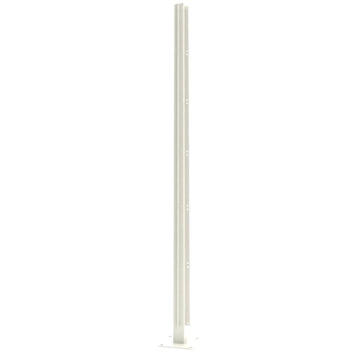 Aluminium Corner Post With Base For Privacy Screen - 1200mm x 60mm x 60mm Cream