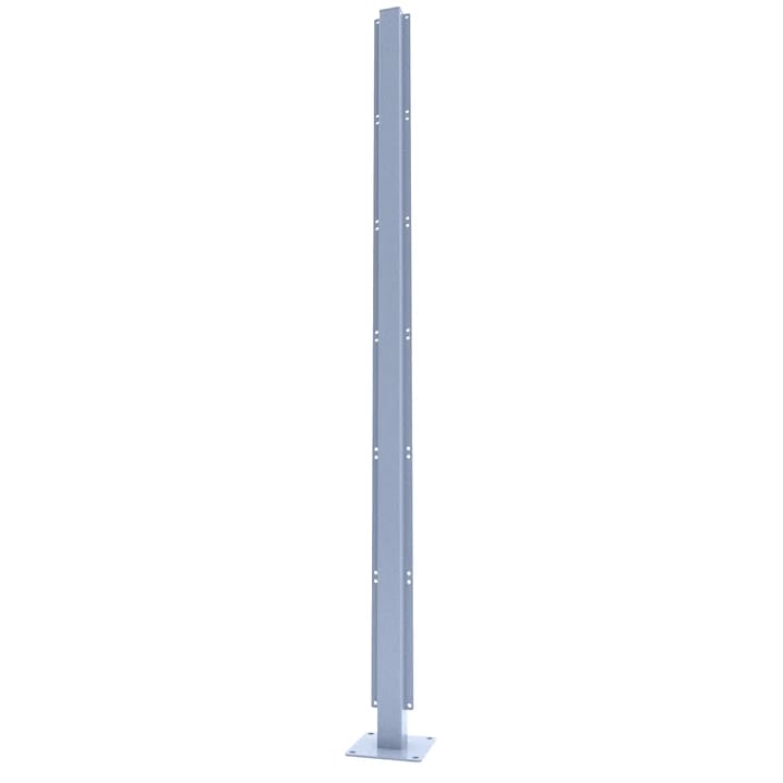 Aluminium Dual Post For Casting For Privacy Screen - 1800mm x 60mm x 60mm Grey