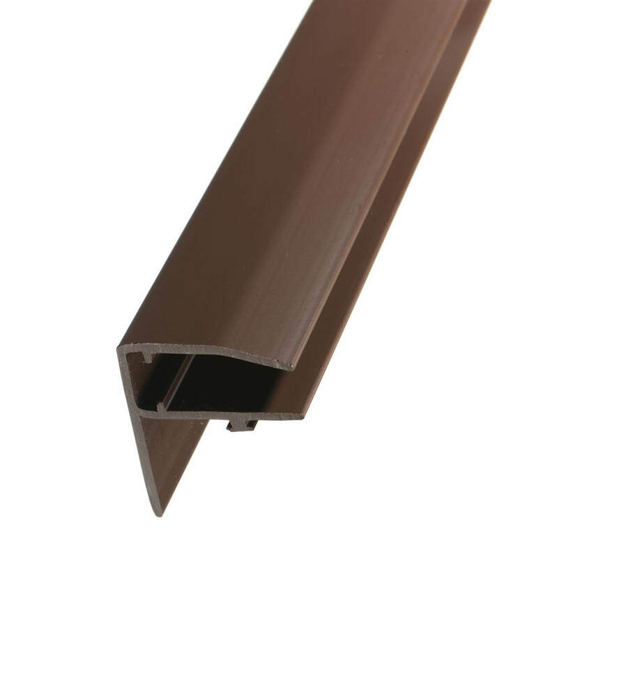 PolyX PVC F Section Rafter Supported - 25mm x 4mtr Brown