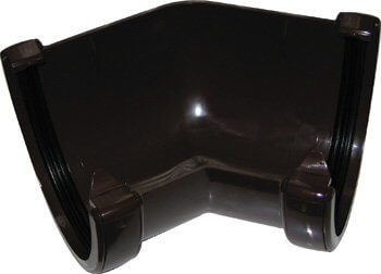 FloPlast Deepflow/ Hi-Cap Gutter Angle - 135 Degree x 115mm x 75mm Brown