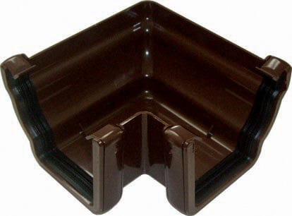 FloPlast Ogee Gutter External Angle - 90 Degree x 110mm x 80mm Brown