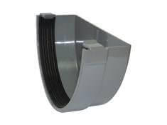 FloPlast Deepflow/ Hi-Cap Gutter External Stopend - 115mm x 75mm Grey