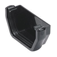 FloPlast Square Gutter External Stopend - 114mm Black