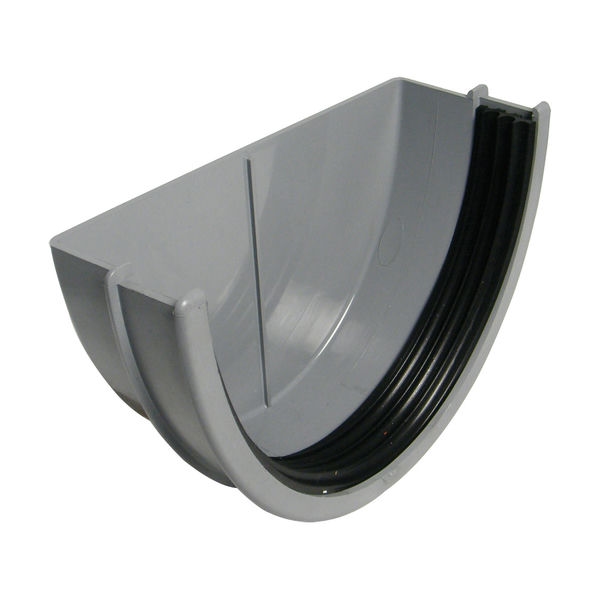 FloPlast Industrial/ Xtraflo Gutter External Stopend - 170mm Grey