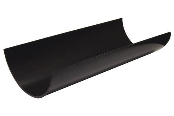 FloPlast Half Round Gutter - 112mm x 3mtr Black