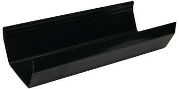FloPlast Square Gutter - 114mm x 2mtr Black